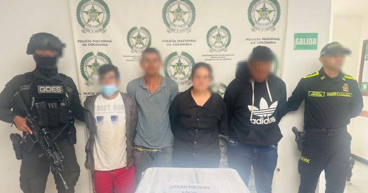 Capturan a cinco integrantes de banda que distribuía droga cerca a colegios en este municipio del Eje Cafetero
