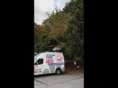 Light flurries outside 11Alive’s studios in Atlanta