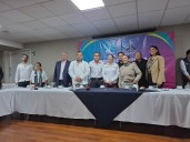 Adrián Ibarra asume dirigencia del Sindicato Vanguardista en Puebla, lo acompañan Fraile y Talavera