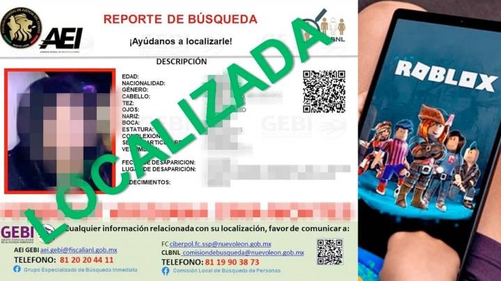 Menor usuaria de Roblox, desaparecida en Escobedo, es hallada con vida en Nuevo Laredo