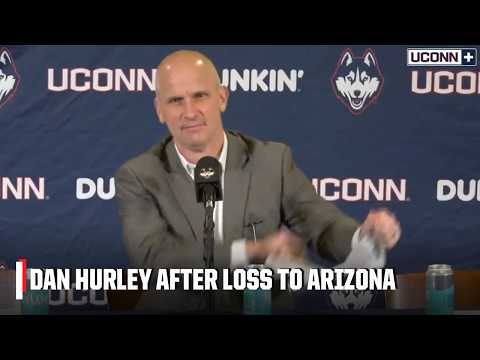 Dan Hurley rips up stat sheet after UConn's loss to Arizona