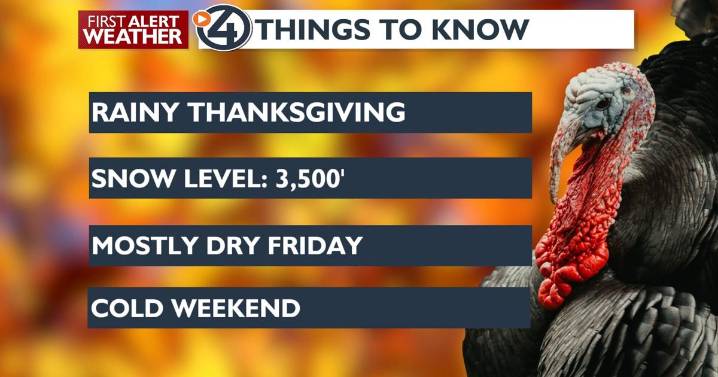 ☔🦃Rain is moving in overnight Wednesday for a soggy Thanksgiving