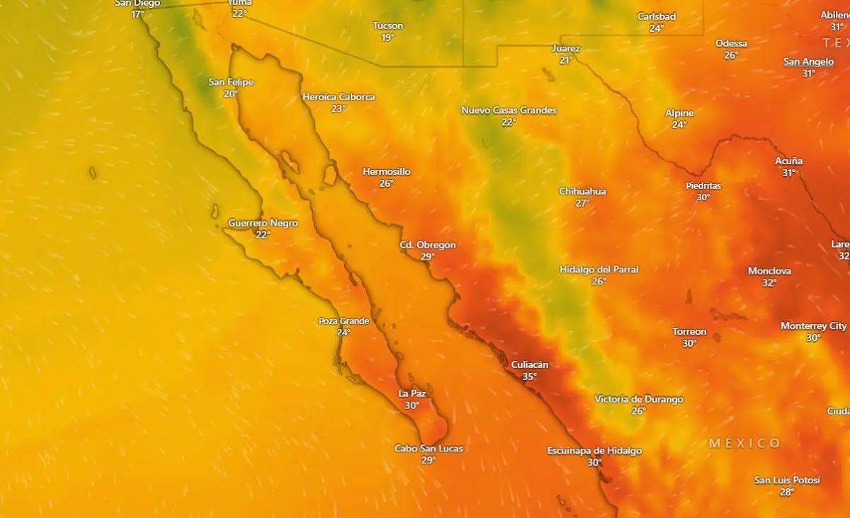 Clima en La Paz y Los Cabos lunes 17 noviembre 2025