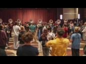 Catawba Ridge High School band performing in Macy's Thanksgiving Day Parade