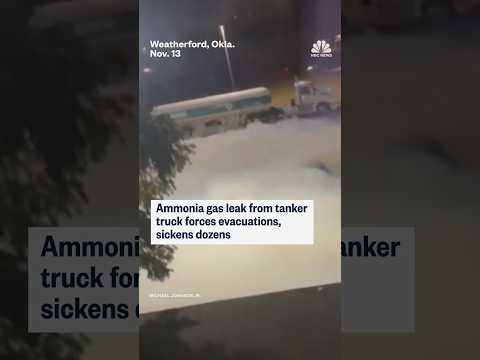 Ammonia gas leak forces evacuations, sickens dozens in Oklahoma