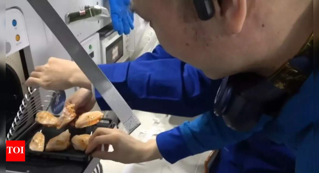 Watch: China’s astronauts grill chicken, steak in space