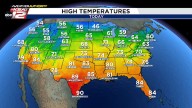 South Texas will be the HOTTEST place in the U.S. today; strong front brings relief Sunday