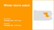 Winter storm watch for North Central Pa. for Tuesday