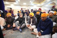 Bhagwat Mann, Arvind Kejriwal, Omar Abdullah take part in Sikh Religious Procession in Srinagar