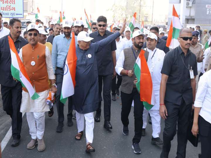 Gujarat CM Bhupendra Patel participates in Unity March in Junagad