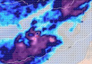 La imagen que muestra el impacto que tendrá la borrasca Claudia en Canarias: hasta 100 litros por metro cuadrado