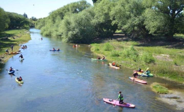 Exitosa segunda travesía en kayak y sup por Río Chubut