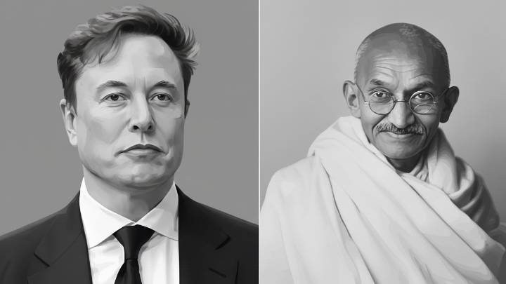 Elon Musk now talking like Mahatma Gandhi when it comes to money and poverty