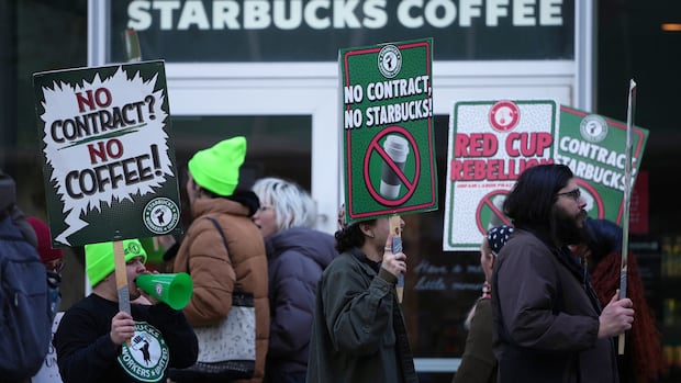 Some Starbucks workers in the U.S. are on strike. Here's why