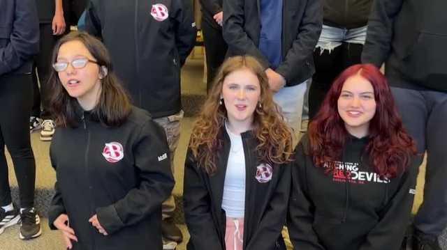 Wake Up Call from Burlington High School Marching Red Devils