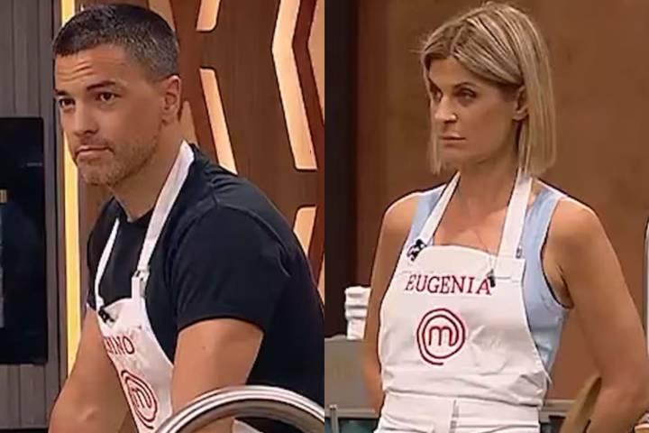 “Me tocó acá y ya está”. Chino Leunis y Eugenia Tobal protagonizaron un tenso momento en MasterChef Celebrity