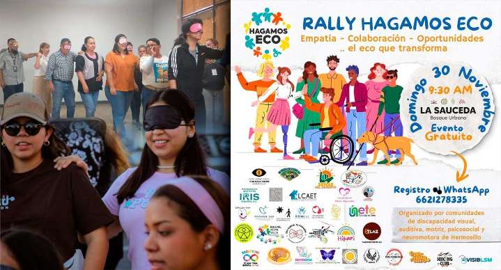 Más de 30 organizaciones invitan al primer Rally de Empatía en Hermosillo: un recorrido inmersivo por cinco discapacidades
