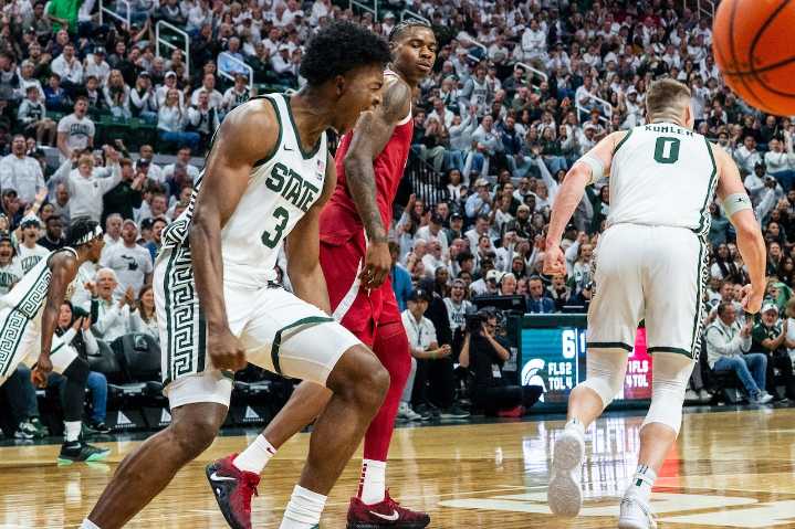 Overheard in Michigan State’s locker room: Built like Adonis and mom’s call