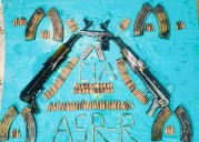 Two AK- Series Assault Rifles, One Sophisticated Pistol recovered From Near Indo