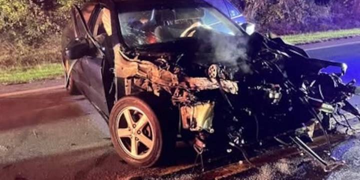 Greene County two car collision throws one person from their car