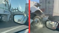 Carambola en la autopista Celaya-Querétaro: Chocan 4 trailers y una camioneta