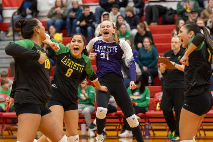 LaFayette girls volleyball outlasts Bishop Ludden-Grimes in Class C section final (photos)
