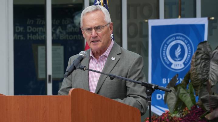 Jim Tressel talks Julian Sayin, Browns dome, lieutenant governor life
