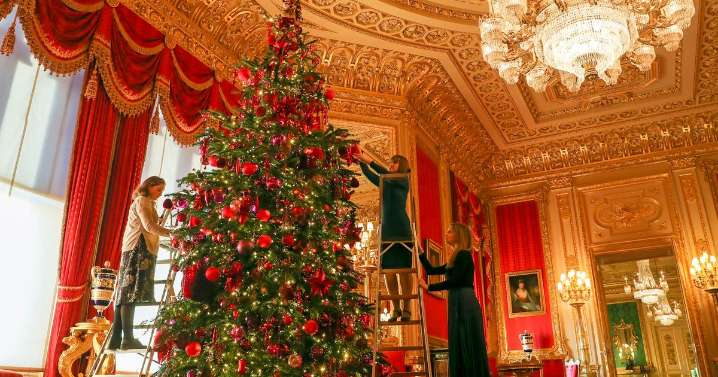 Royal Christmas tree 2025 with 'baubles bigger than footballs' and 3,000 lights