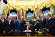 President Trump signs government funding bill, ending shutdown after a record 43