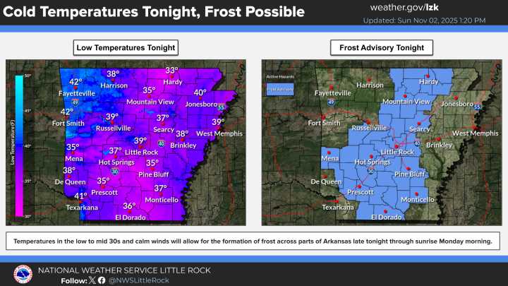 Frost Advisory in effect