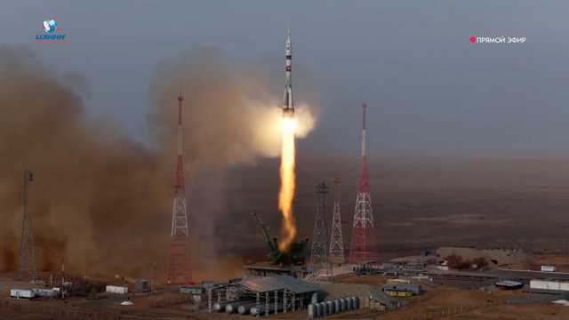 US-Russian crew of 3 blasts off to the International Space Station in Russian spacecraft