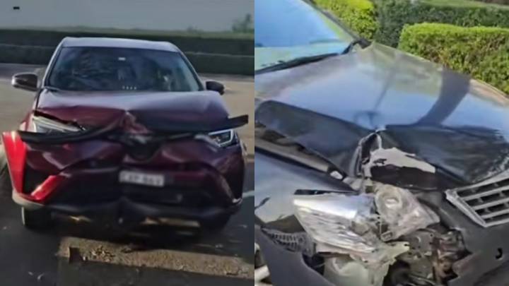 Shock and confusion at Bankstown shopping centre car park after cars collide with recently installed poles