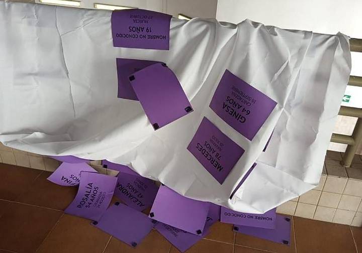 Vandalizan un cartel en la Universidad de La Laguna que recordaba a las mujeres asesinadas por violencia machista