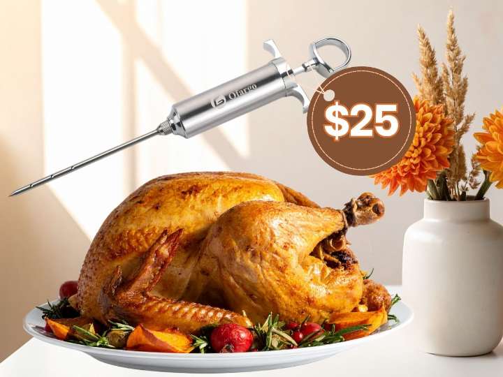 Amazon will get you this top-rated marinade syringe fast for the 'juiciest' Thanksgiving bird