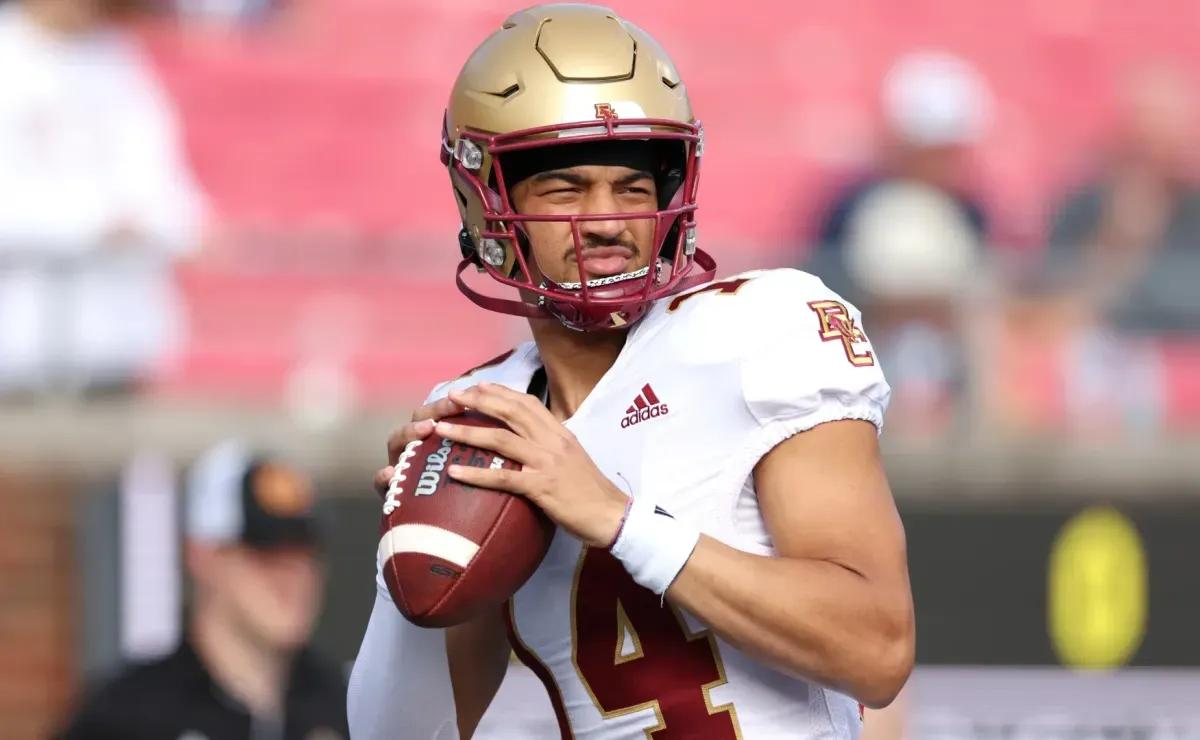Is Grayson James playing today, November 1, for Boston College vs Notre Dame?