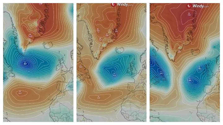 Un anticiclón sobre Groenlandia desviará las borrascas hacia Galicia