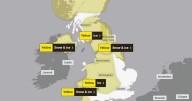 Met Office snow map shows 13 counties will be only places spared tomorrow