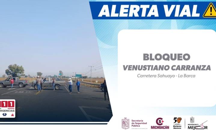 Bloqueadas, al menos 7 carreteras en Michoacán por campesinos