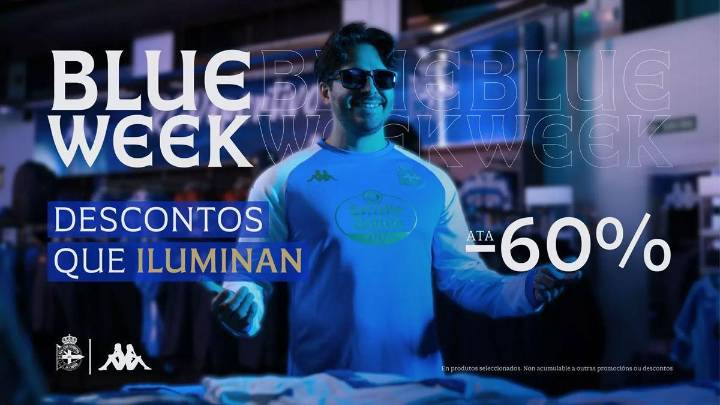 Llega la BlueWeek del Dépor con descuentos que iluminan
