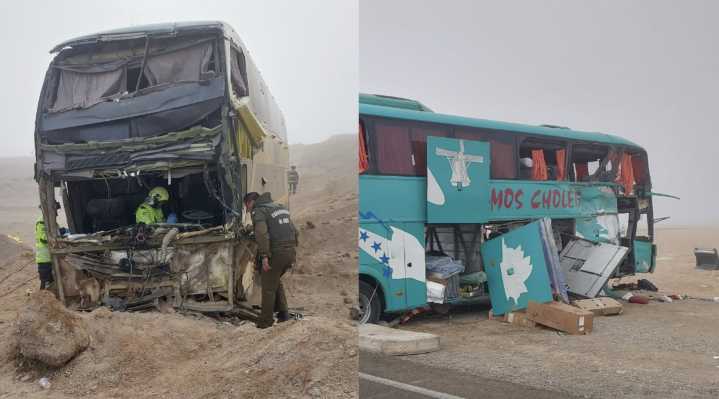 Tragedia en Antofagasta: Fatal choque entre dos buses deja cuatro fallecidos en cruce Paposo