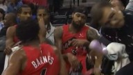 Sulking NBA player hits staffer in the head with water bottle