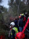 Individual rescued after falling 1,000 feet down creek