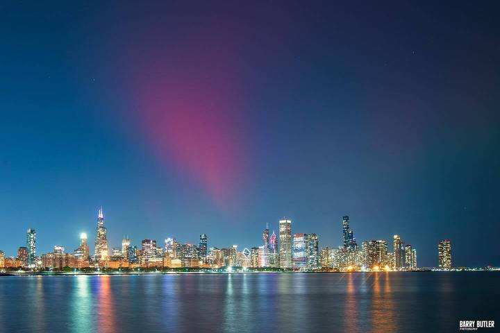 Photos: Northern Lights Glow Over Chicago in Rare Solar Storm