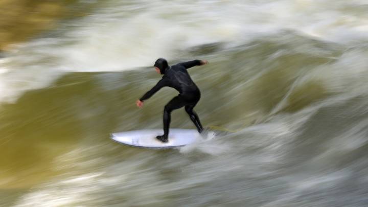 Surf's down! Munich, until now an inland surfing hotspot, has lost its biggest wave