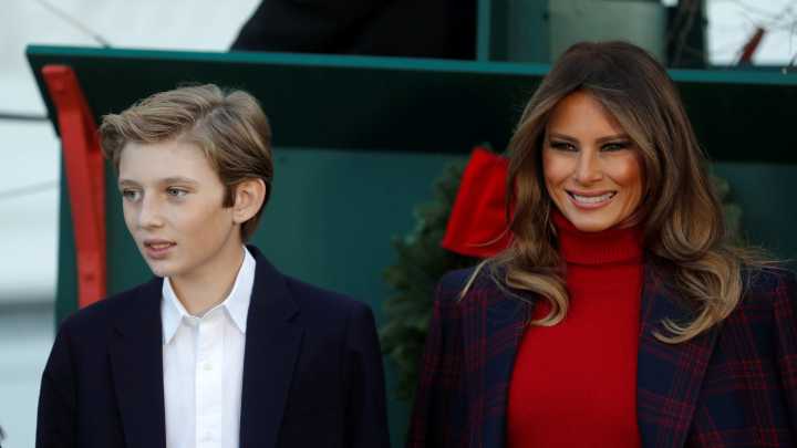 White House Christmas tree arrives. Will Barron Trump be there?