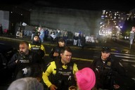 Police: Man arrested after spitting, people douse each other with irritant spray at Portland ICE protest