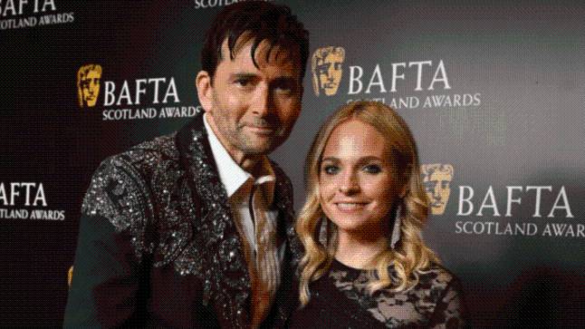 David Tennant and wife Georgia brave red carpet after reporting death threats to police