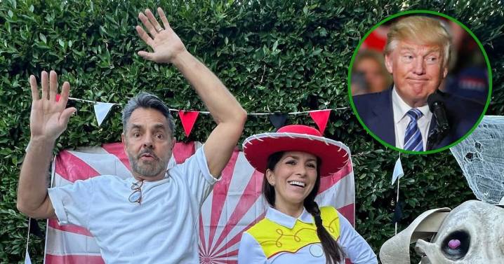 ¿Adiós a la visa? Eugenio Derbez causa revuelo en Halloween con polémico disfraz de Donald Trump