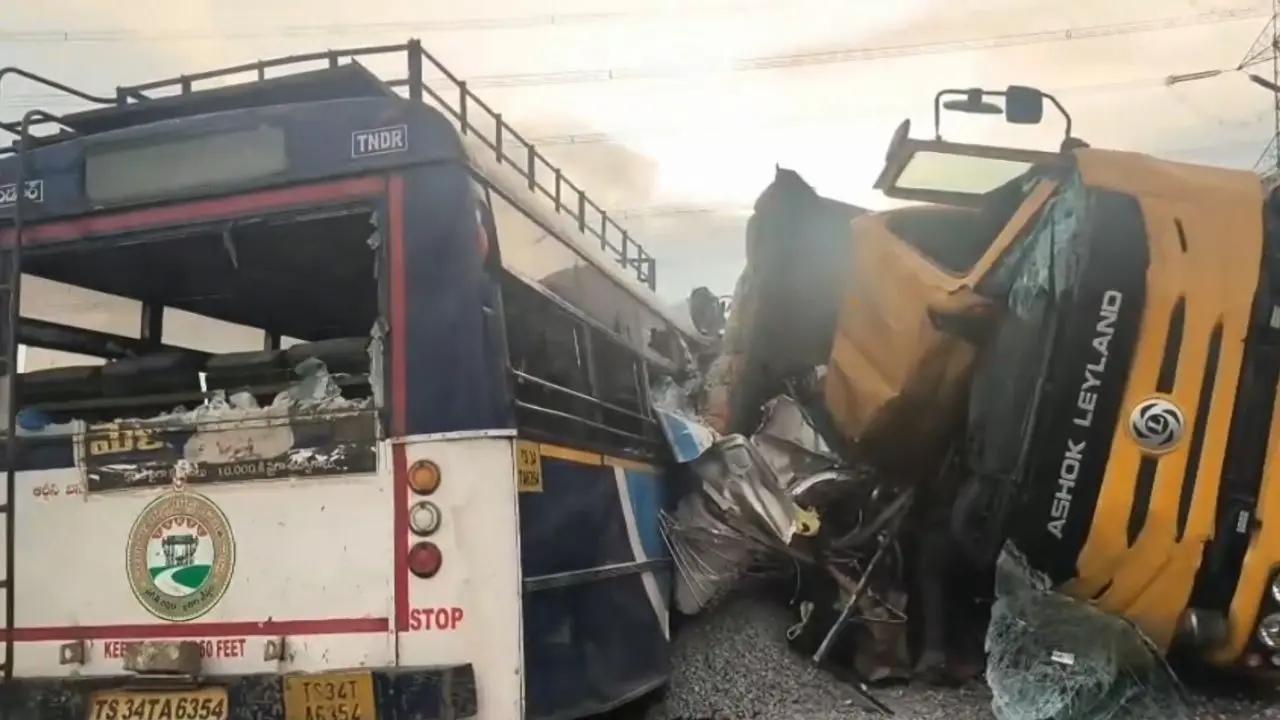 Telangana bus accident: 20 dead after truck rams into RTC bus in Rangareddy