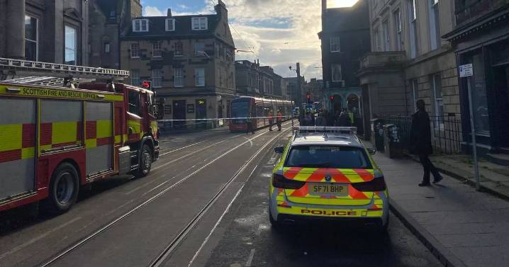 Edinburgh man, 66, hospitalised after being 'hit by tram' on busy road